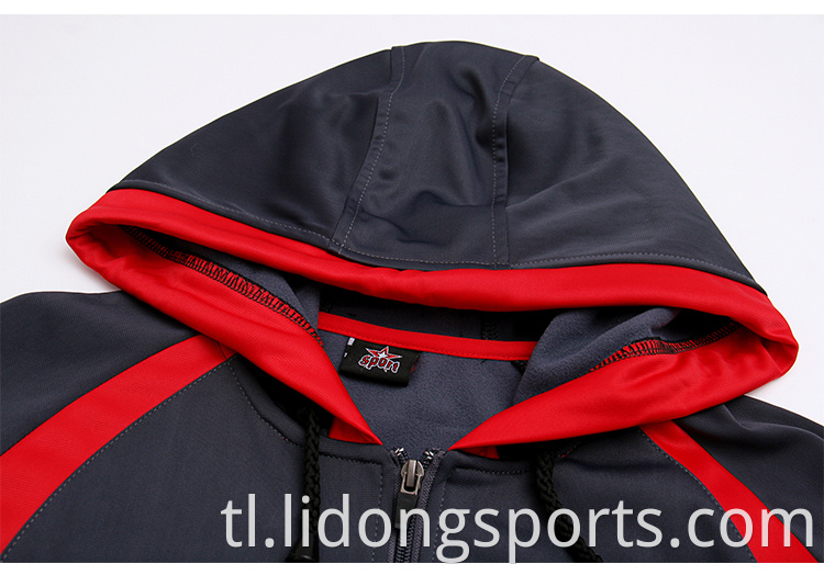 Lidong Men Sport Suit Pinakabagong Disenyo Plain Tracksuit Sportswear Fitness Polyester Men Sports Apparel
